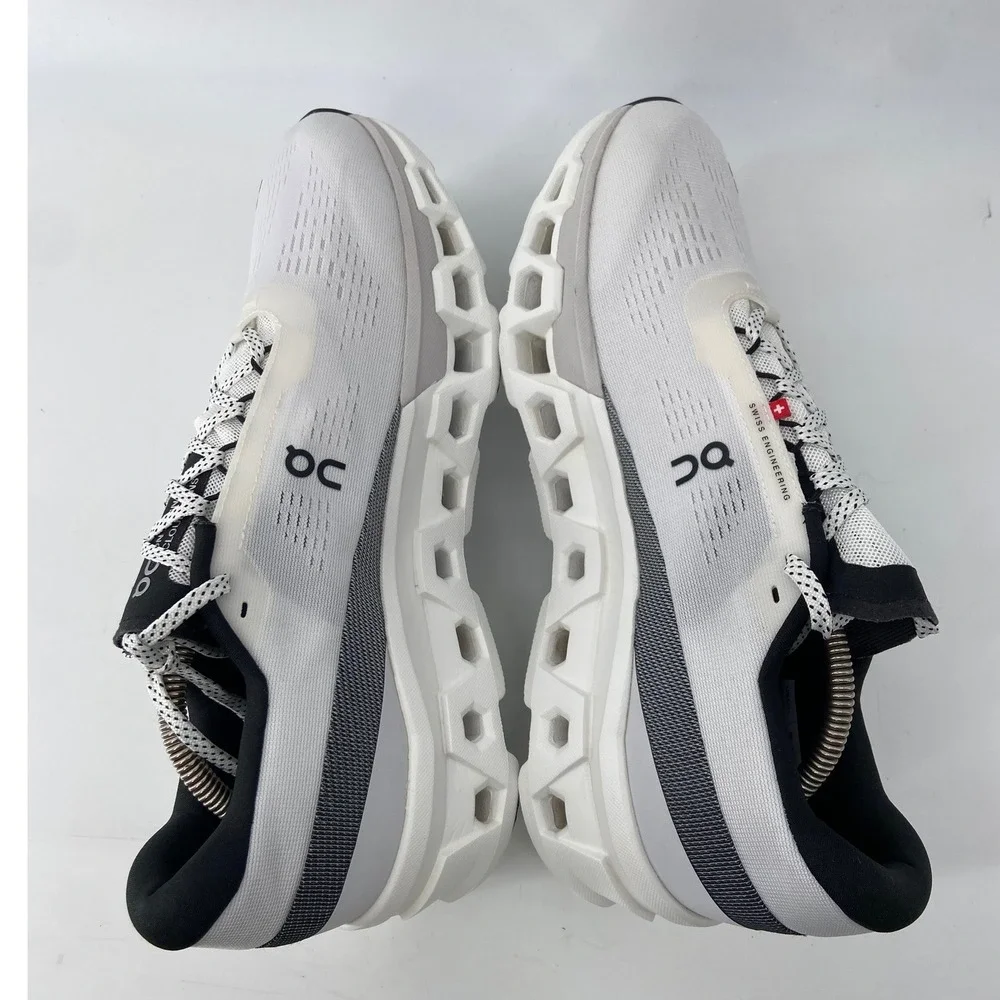 On Cloudmonster Running Shoes Mens 11 White Athletic Performance Sneaker Light